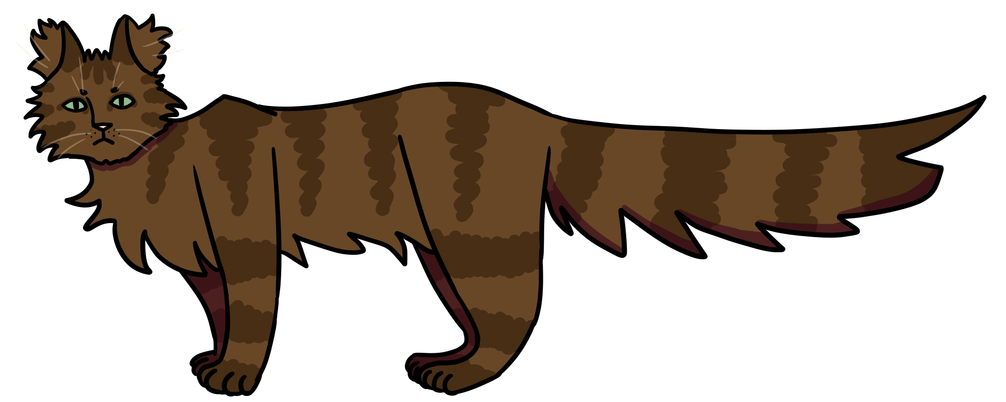 Fursona fluffy brown tabby cat banner