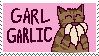 Garlgarlic garlic and cat stamp